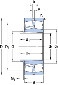 Bearing 22219 EK + AHX 319