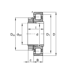 Bearing 20311-K-TVP-C3 + H311