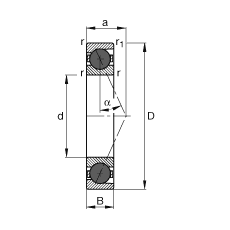 Bearing HCB7008-E-T-P4S