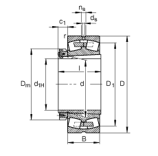 Bearing 23996-B-K-MB + H3996-HG