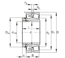 Bearing 23272-E1A-K-MB1 + H3272-HG