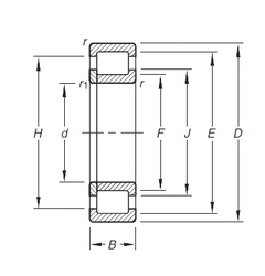 Bearing NUP203E.TVP