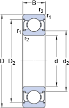 Bearing W 63800-2Z