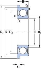 Bearing W 608 R-2RZ